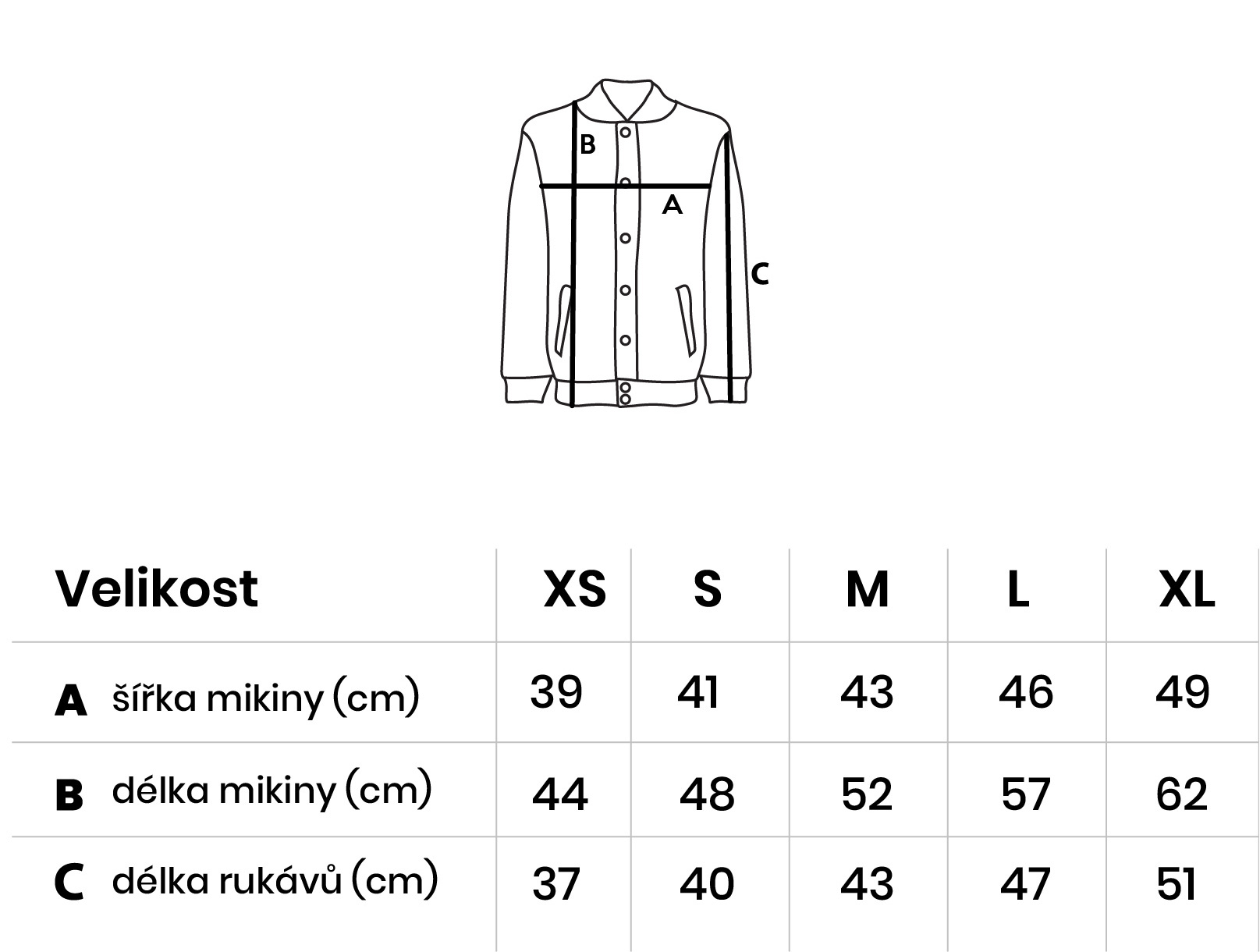 Detska college mikina